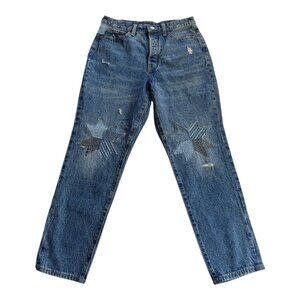 Old Navy High Rise O.G. Straight Jeans – Women’s Size 10  Quilted Knee